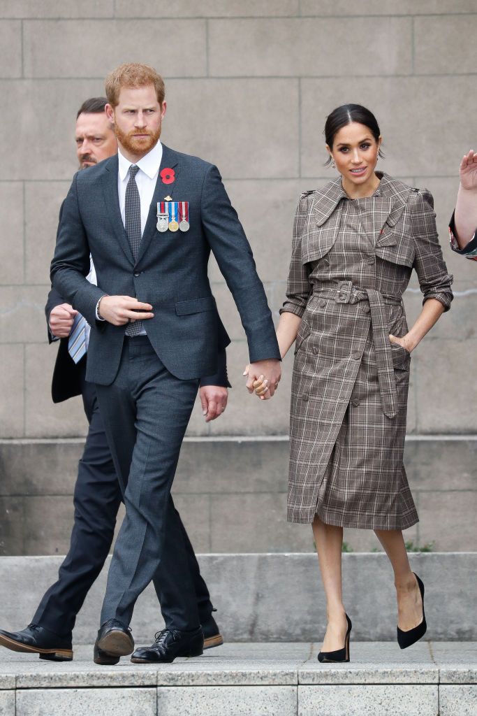 meghan markle gray coat