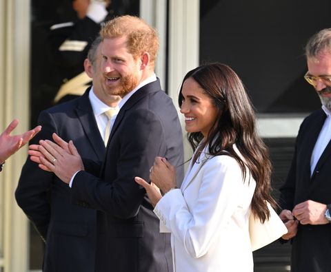 megan markle and prince harry at the invictus games reception