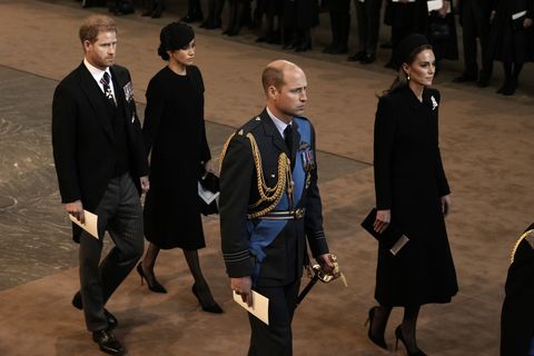 Sussex and Princes of Wales at the funeral of Queen Elizabeth