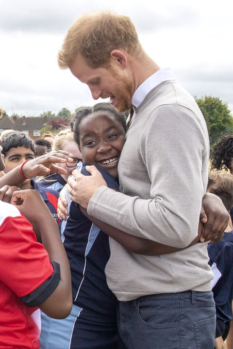 the duke of sussex visits the rugby football union all schools programme