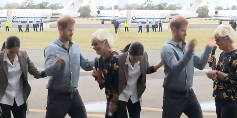 Watch Prince Harry Swat Flies Like He's About To Dance While Meghan ...