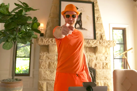 prince harry orange outfit