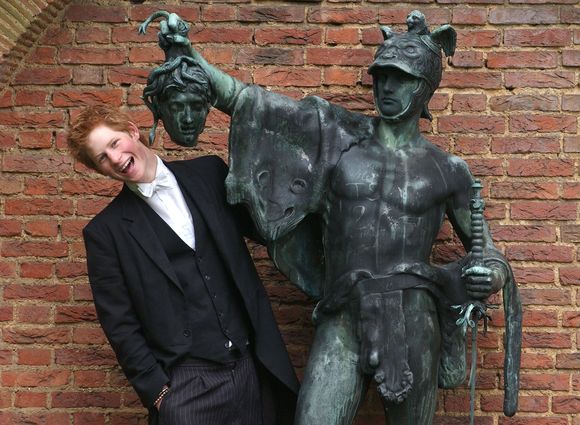 Prince Harry With Statue