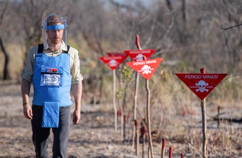 Prince Harry relives Diana's Angola minefield walk from 1997 The Duke Of Sussex, minefield, Angola, Princess Diana