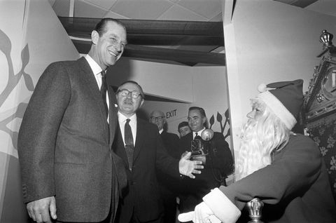 Prince Philip, Duke of Edinburgh with santa father christmas