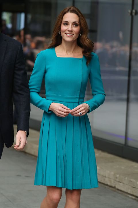 Kate Middleton Wears Teal Emilia Wickstead Dress to Visit the BBC With ...