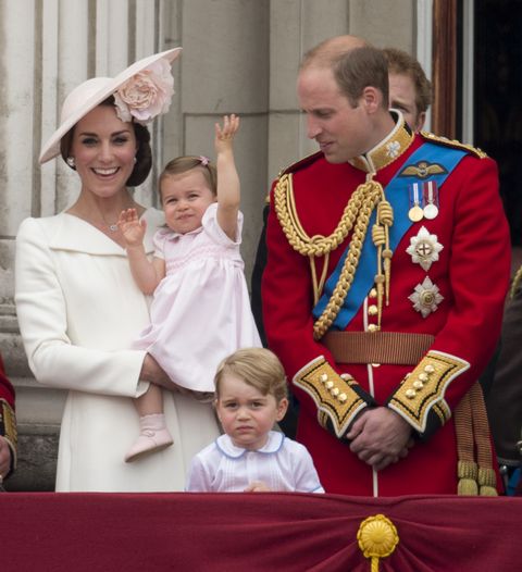 princess charlotte prince george kate middleton prince william trooping the colour balcony