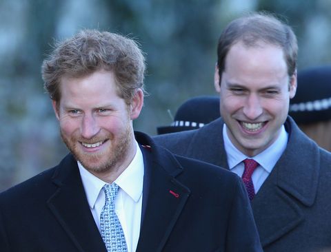 Prins William en Prins Harry tijdens Kerst op Sandringham
