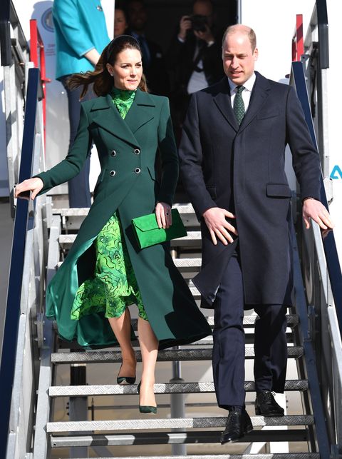 Kate Middleton wears emerald metallic gown on Ireland tour