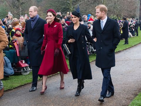 the royal family attends church on Christmas