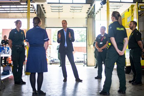 the duke of cambridge visits the kings lynn ambulance station