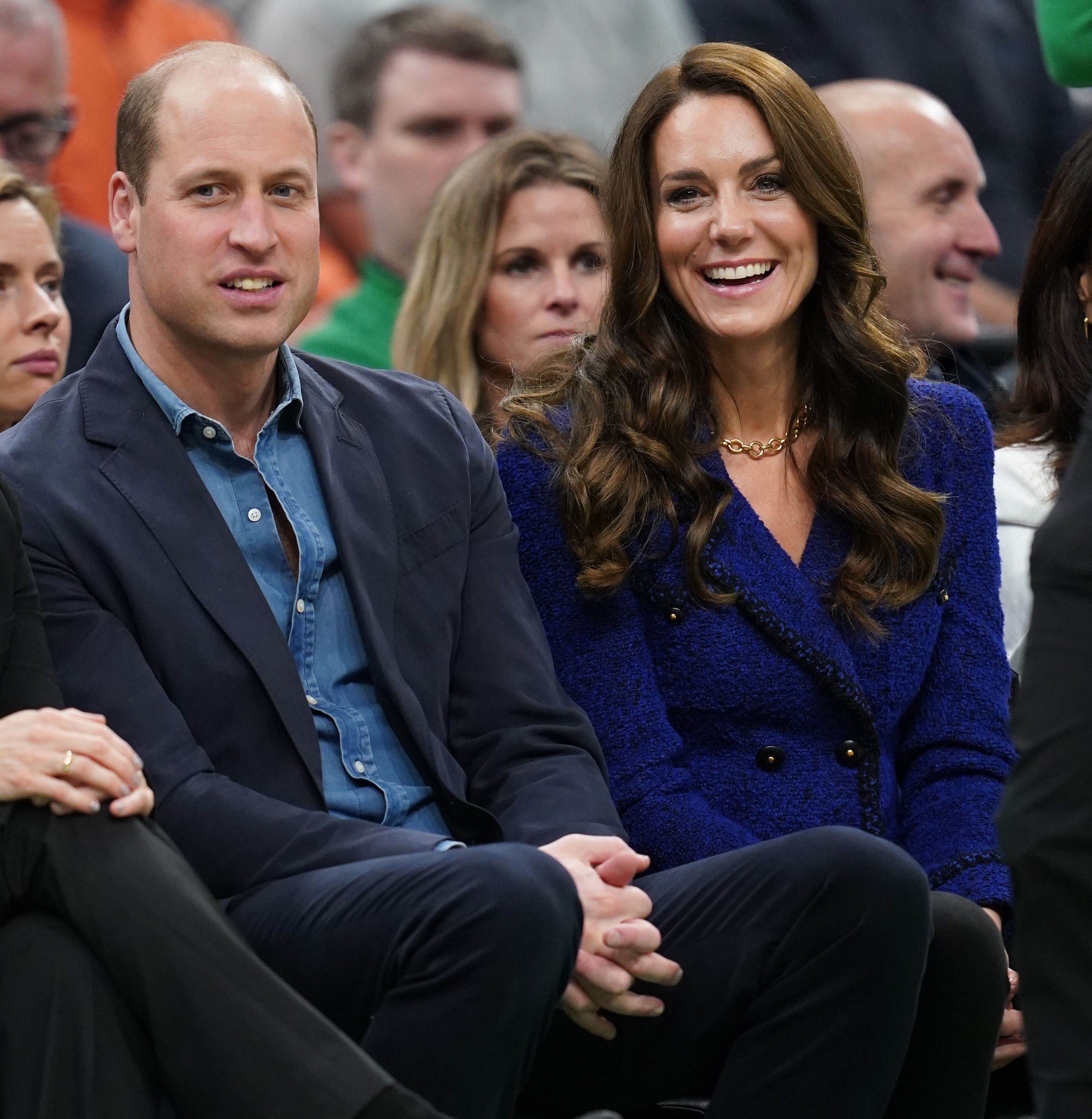 Kate Middleton wore some serious princess curls to sit court-side