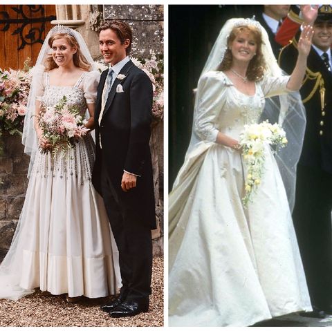 Princess Beatrice's wedding dress mirrored Sarah Ferguson's gown