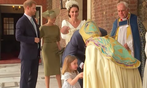 Princess Charlotte Shook the Archbishop's Hand at Prince Louis's ...