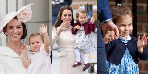 12 adorable pictures of Princess Charlotte waving to the public