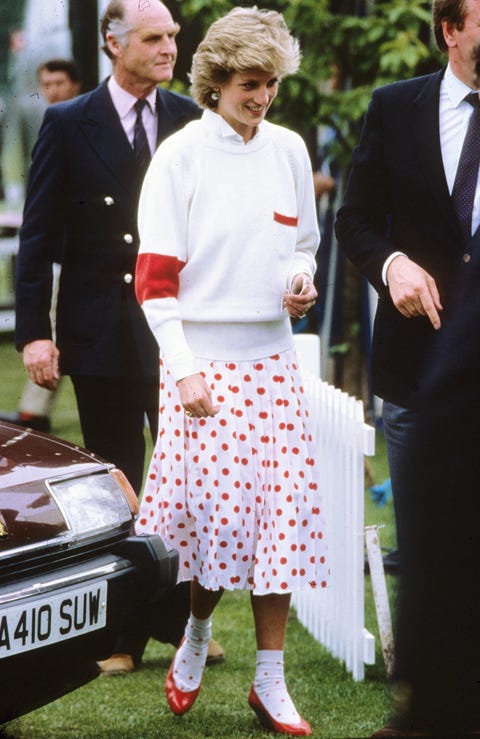 Princess Diana polka dot skirt