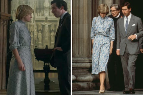 20 Princess Diana Outfits In The Crown Season 4 Compared To Real Life