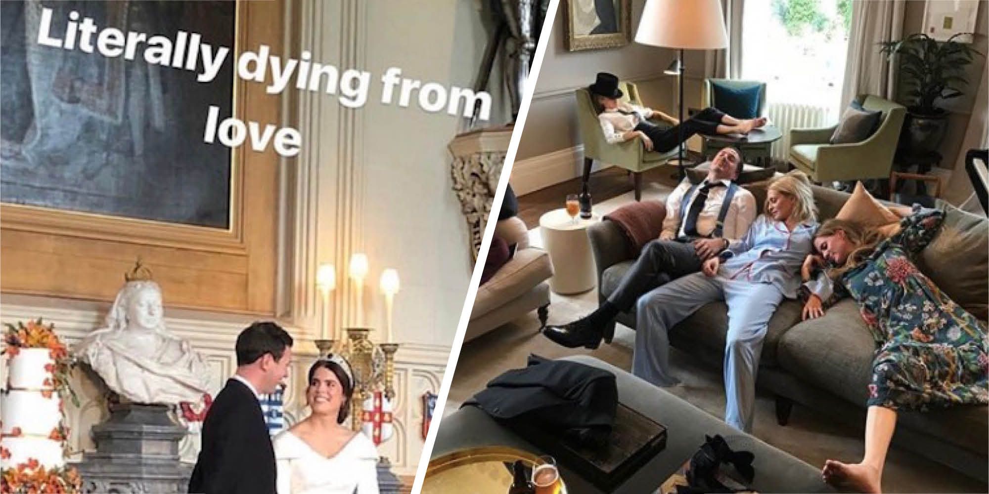 princess eugenie wedding evening