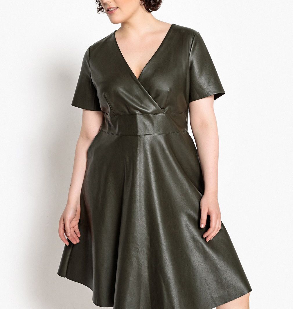 topshop leather dress