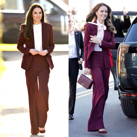 kate middleton repeat maroon suit