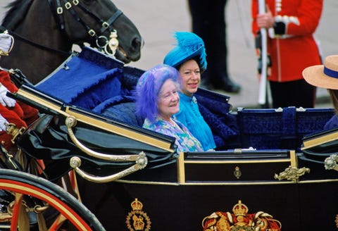 Margaret And Queen Mother In Carriage