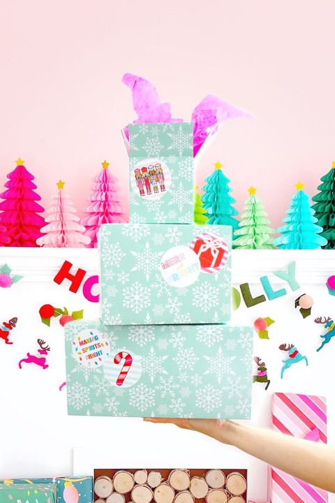 gift wrapping ideas printable holiday stickers