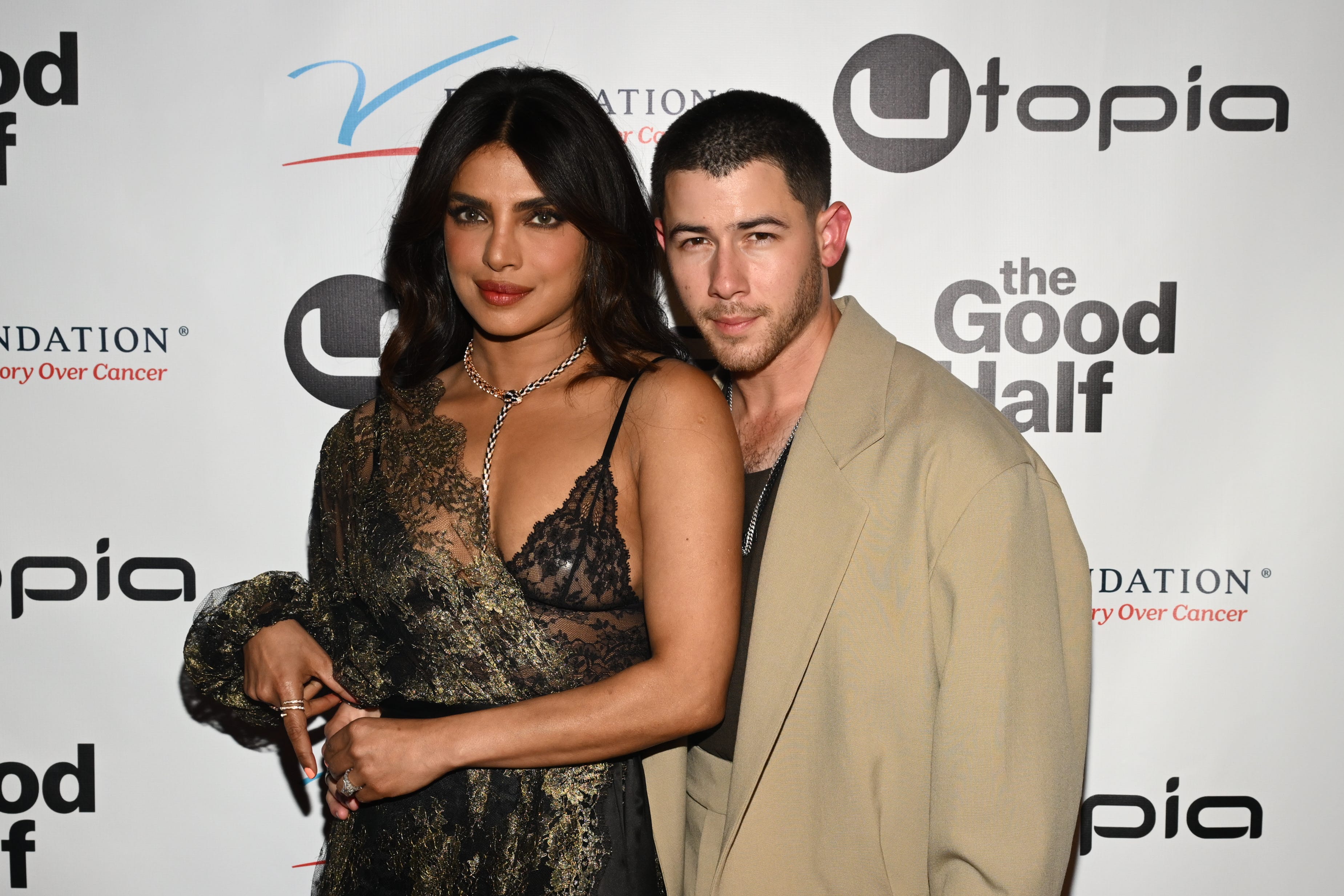 Priyanka Chopra Looked Stunning in a Naked Dress With a Waist-High Slit LN