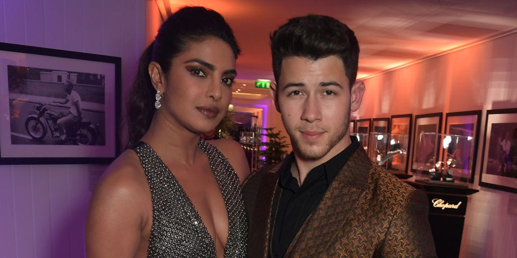 See Priyanka Chopra's Stunning Metallic Halter Dress at Vanity Fair's Cannes Party