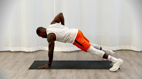 back workout at home, renegade row