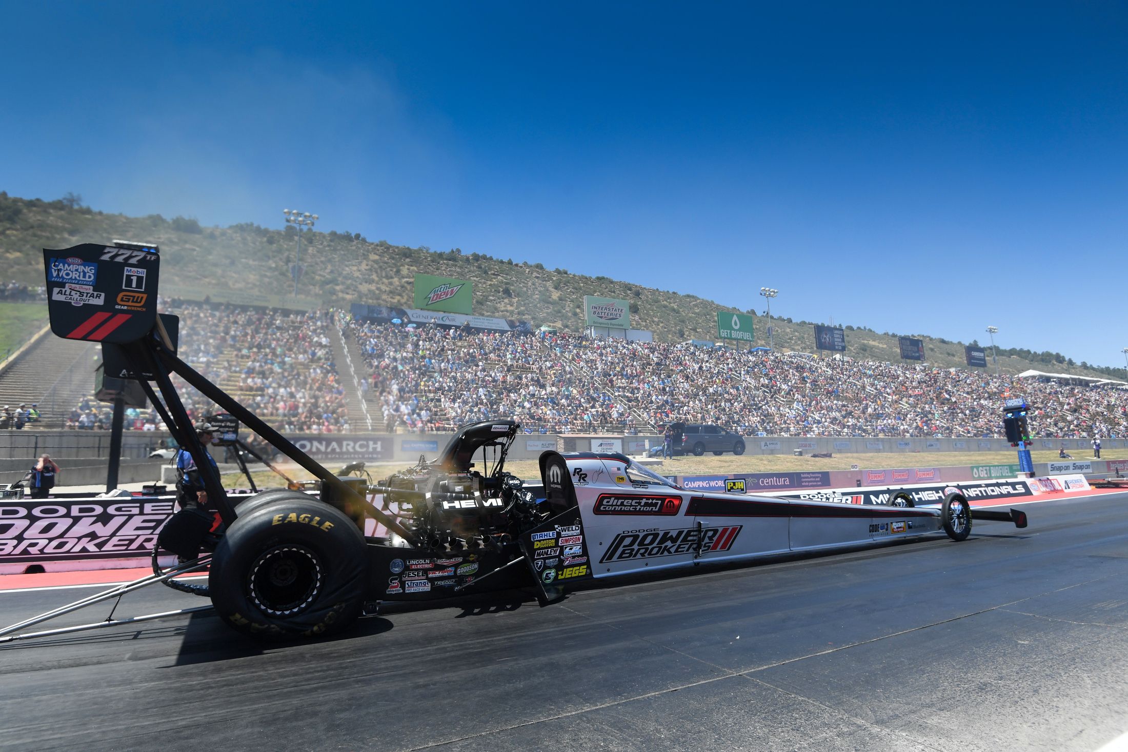 NHRA Camping Globe Series Leaving Bandimere Speedway in Colorado right