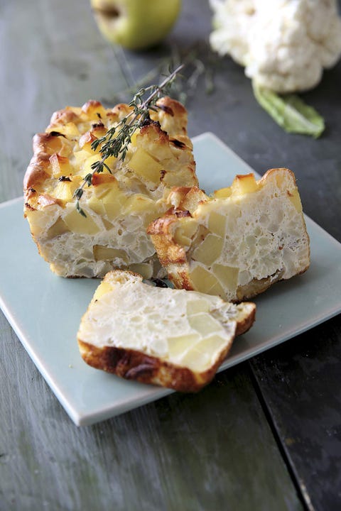pudding de coliflor y manzana