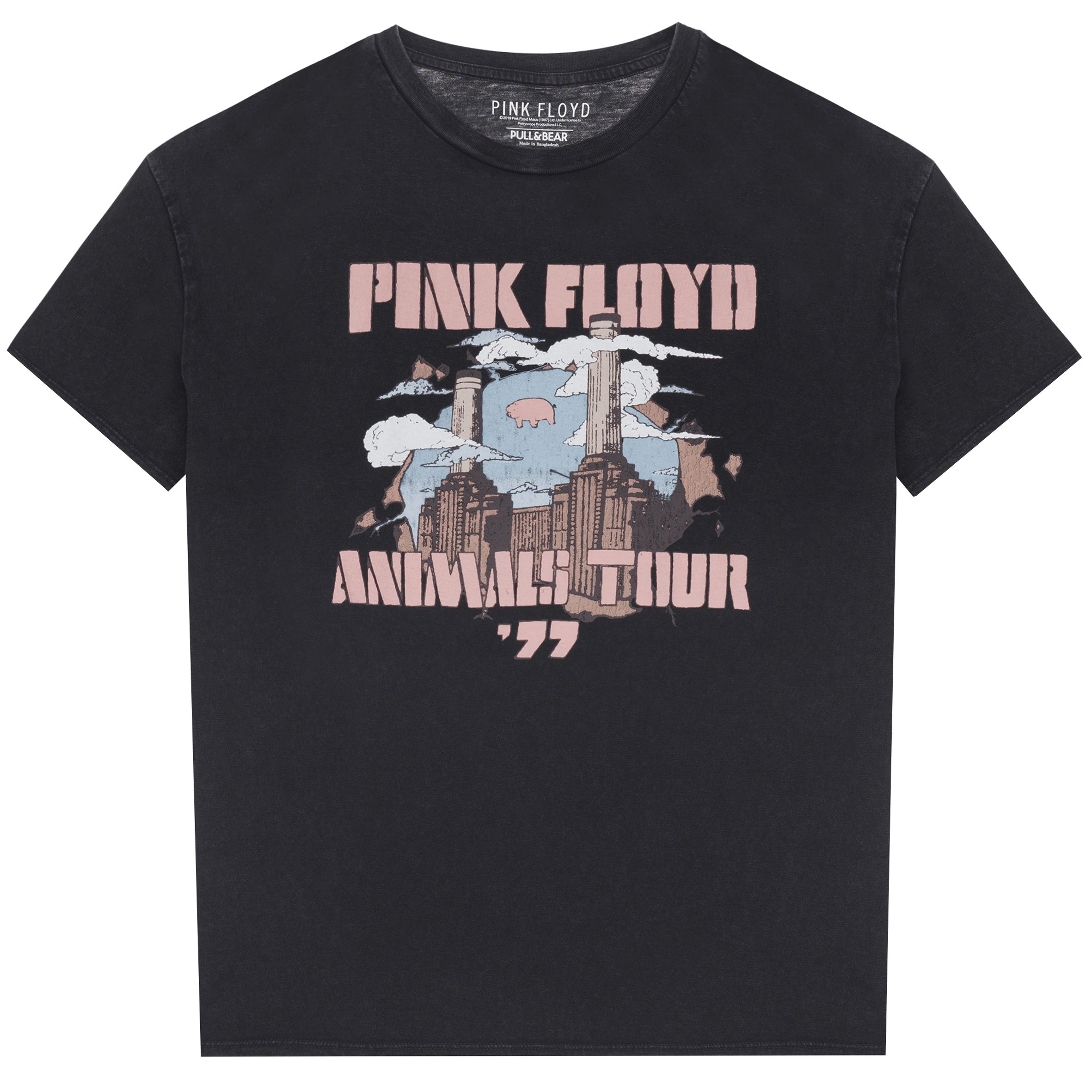 camiseta pink floyd pull and bear