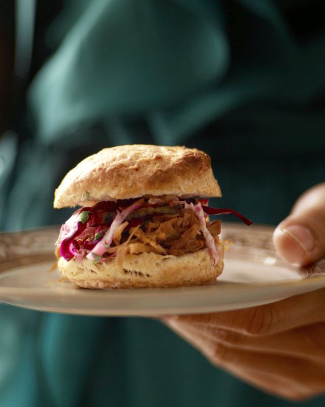 pulled pork  biscuits