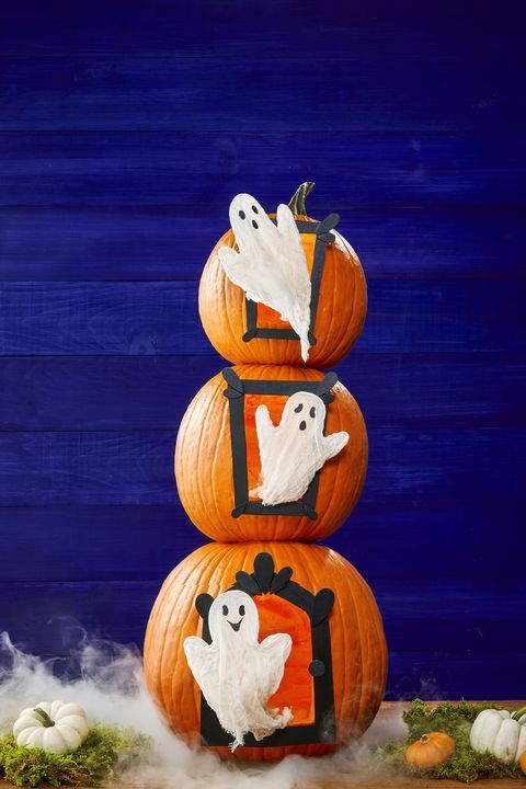 pumpkin carving ideas ghost pumpkin topiary