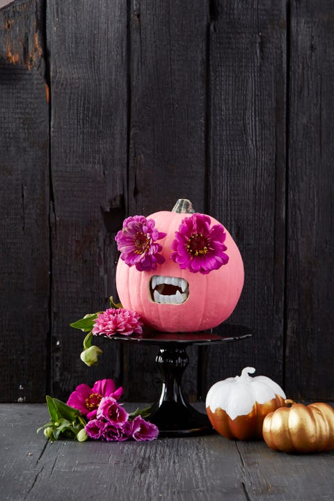 pumpkin carving ideas flower power pumpkin