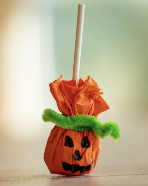 best pumpkin crafts like a lollipop