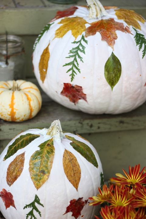 diy pumpkin leaf craft
