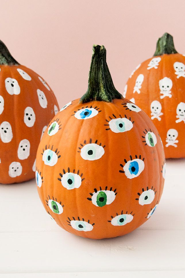 12 Easy Pumpkin Painting Ideas 12 - Cute Halloween Pumpkin Ideas