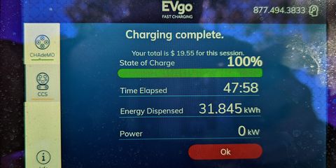 evgo charging station display