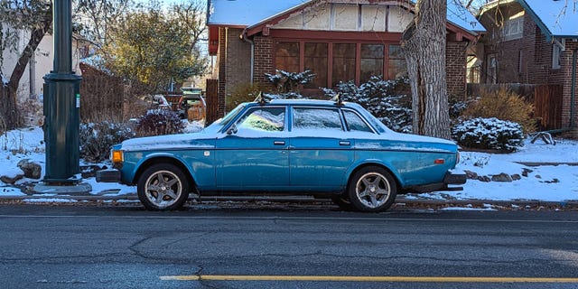 1974 volvo 144 gl parked in denver
