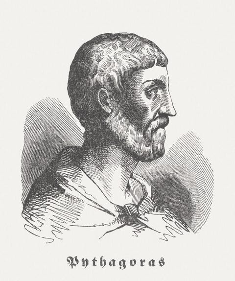 Pythagoras of Samos (c. 570 BC-after 510 BC), published 1864 pythagoras of samos