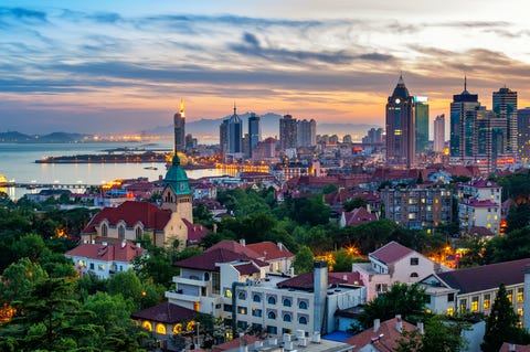 qingdao urban architecture skyline