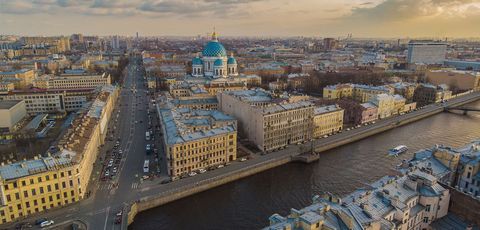 Evening St.Petersburg city view