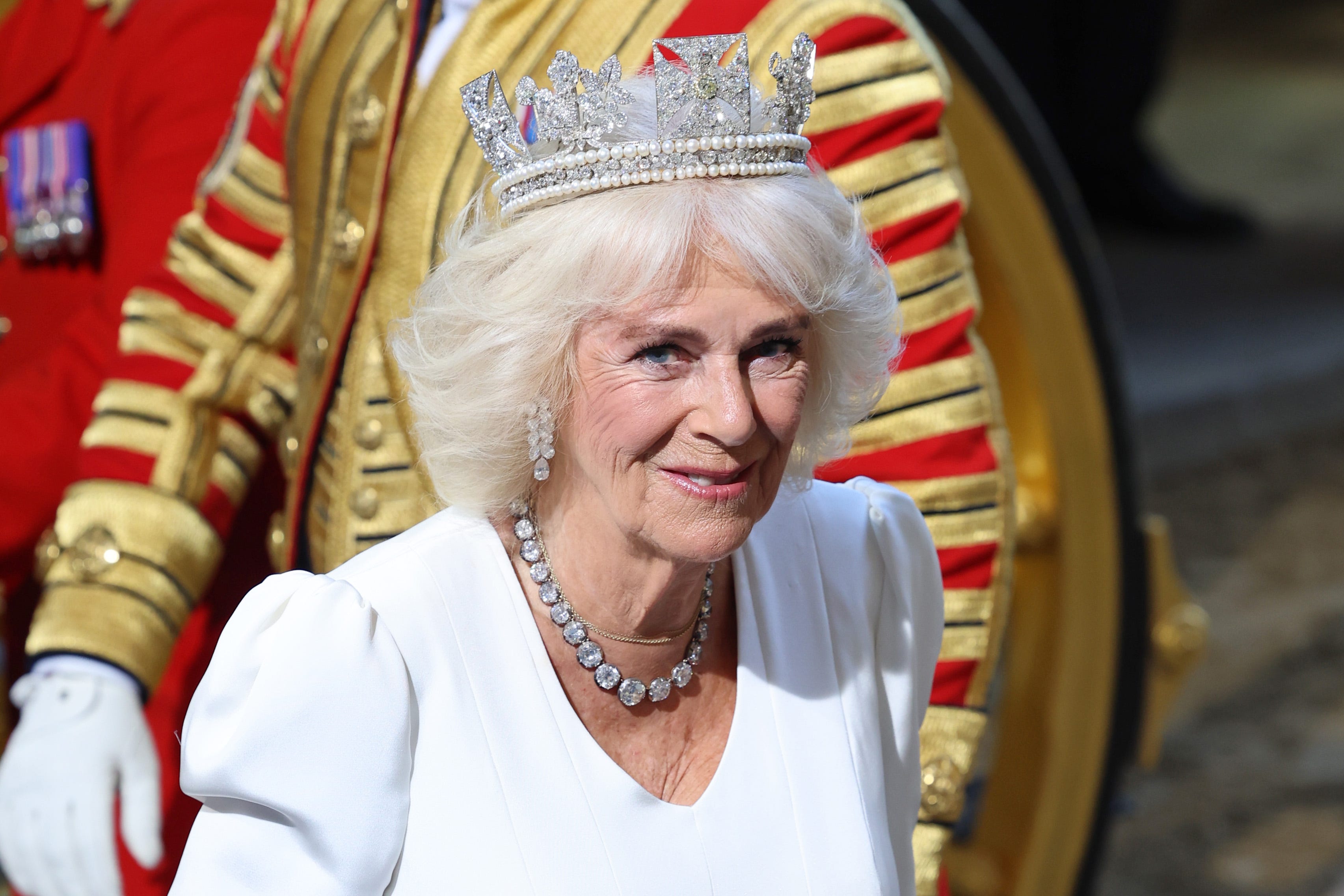 Queen Camilla Wears the Diamond Diadem for the Second Time