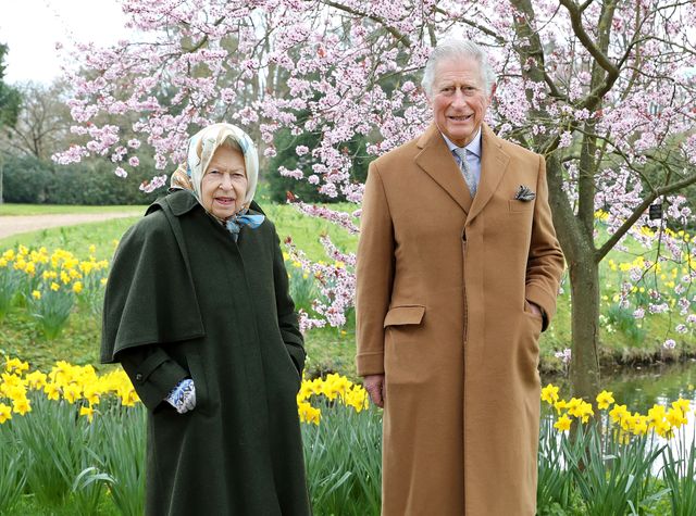 the queen and prince charles easter portrait