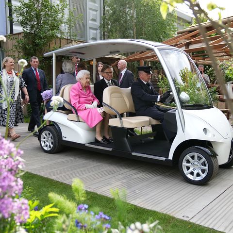 london, england   may 23 queen elizabeth ii visits the chelsea flower show 2022 at the royal hospital chelsea on may 23, 2022 in london, england the chelsea flower show returns to its usual place in the horticultural calendar after being cancelled in 2020 and postponed in 2021 due to the covid pandemic this year sees the show celebrate the queens platinum jubilee and also a theme of calm and mindfulness running through the garden designs photo by james whatling   wpa poolgetty images