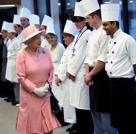 Queen Elizabeth II Opens The Drapers' Academy In Romford Queen Elizabeth II Opens The Drapers' Academy In Romford