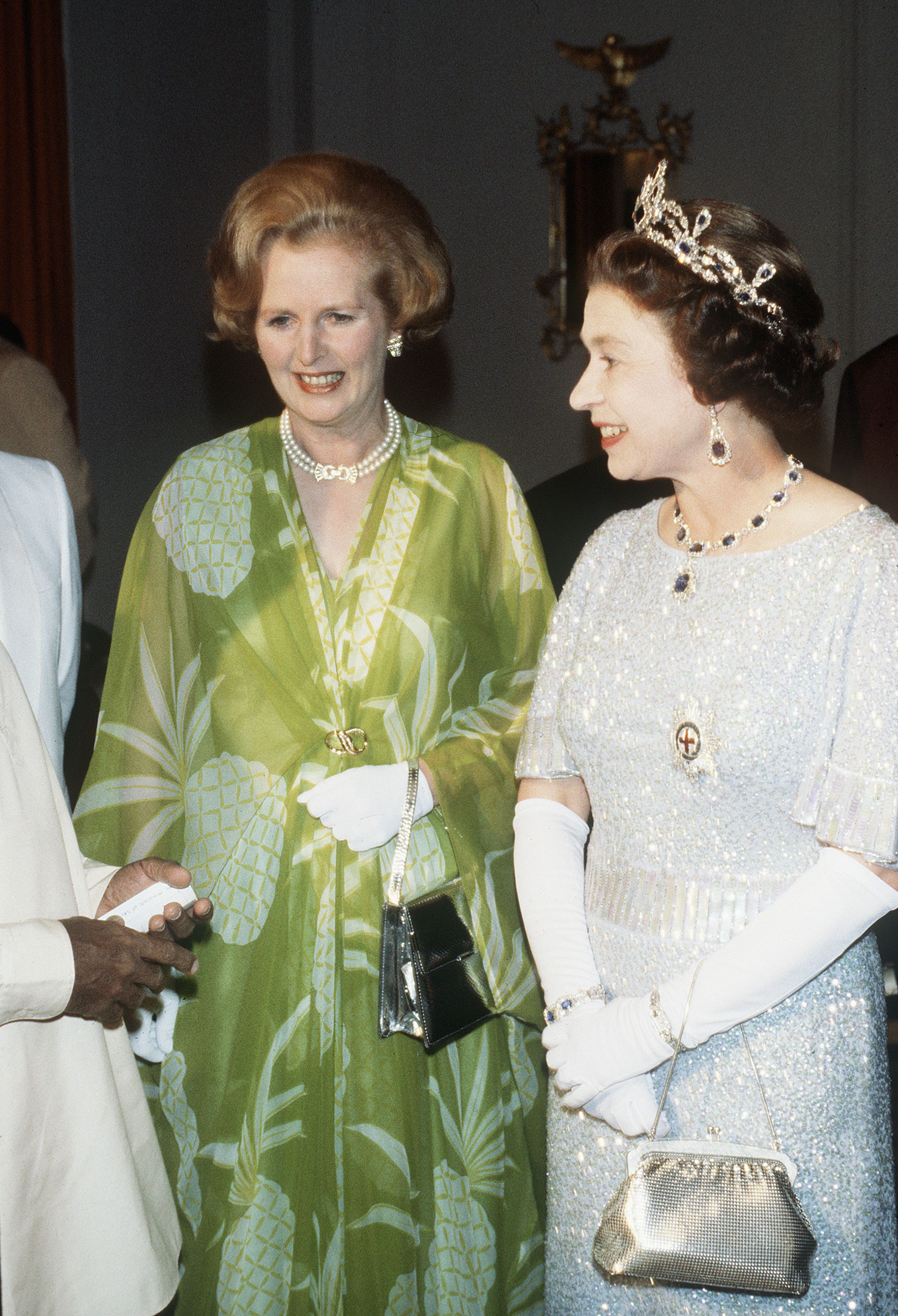 The Queen Has Passed The Bored Room The Bore Site   Queen Elizabeth Ii And Margaret Thatcher Visit Zambia For News Photo 1600185035 