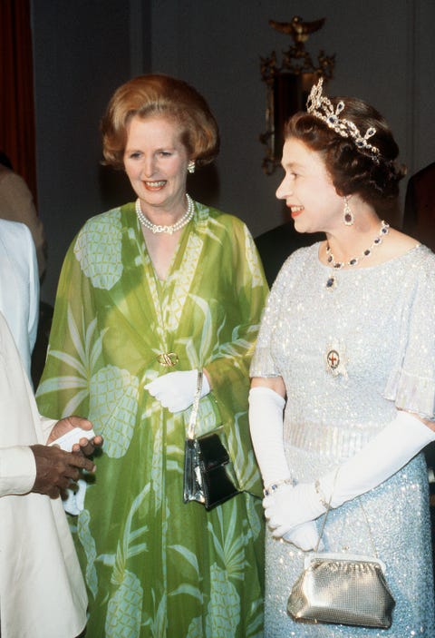 zmb queen elizabeth ii and margaret thatcher visit zambia