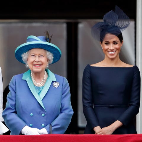 Meghan Markle and the Queen on July 10, 2018